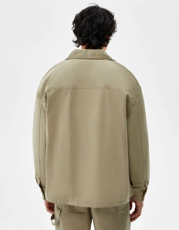 Baumwolljacke mit Reißverschluss